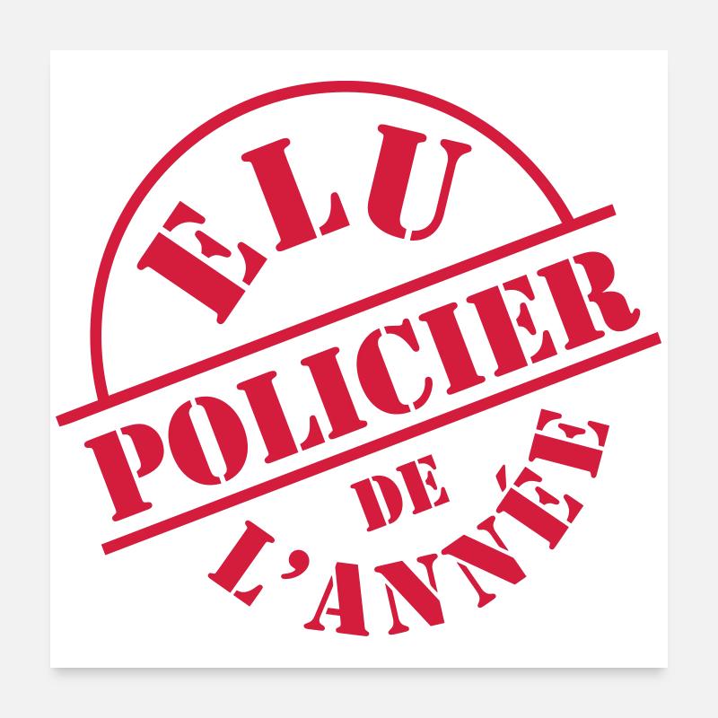 Police - Policeman - Cop - Policier - Polizei Poster 24" x 24" (60x60 cm)