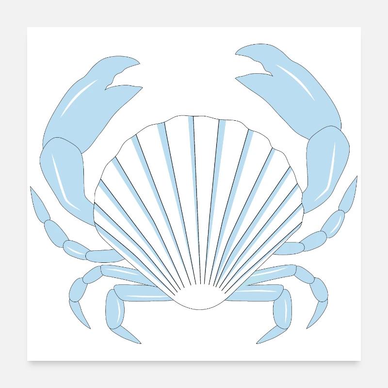 Blue Crab Poster 24" x 24" (60x60 cm)
