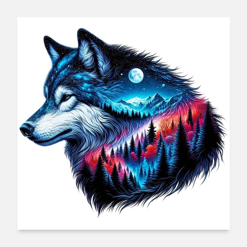 Loup Poster 60 x 60 cm