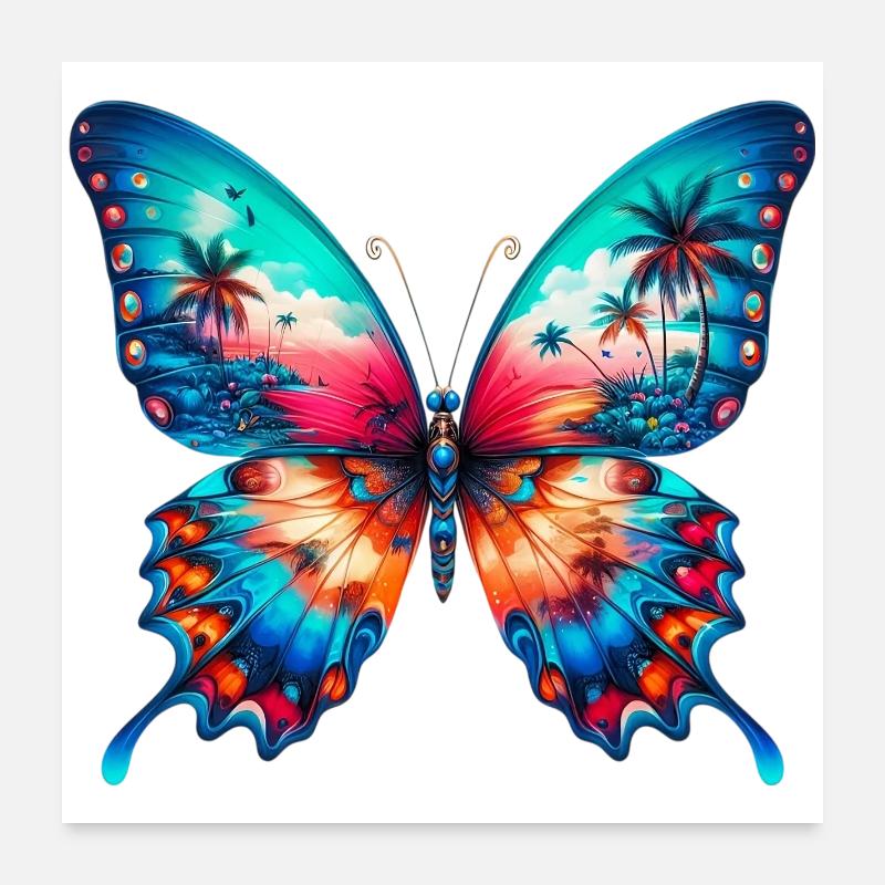 Papillon Poster 60 x 60 cm