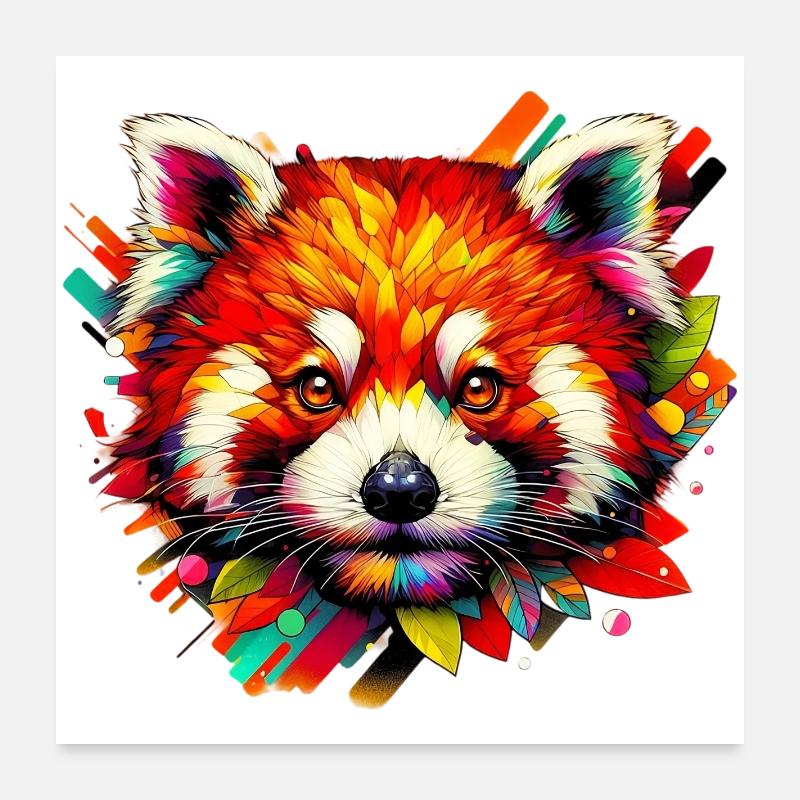 Kleiner Panda Poster 60x60 cm