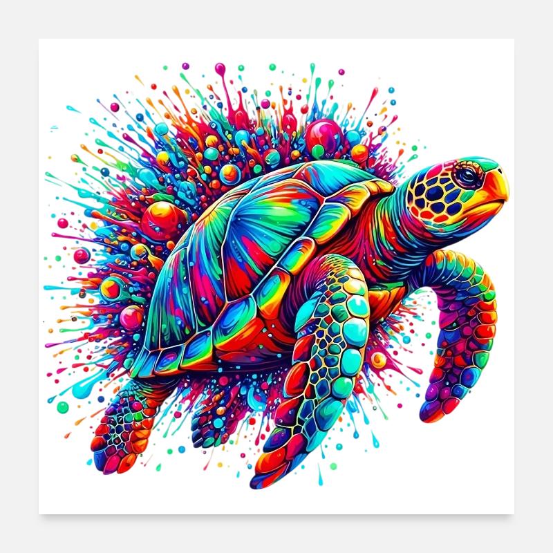 Tortue Poster 60 x 60 cm