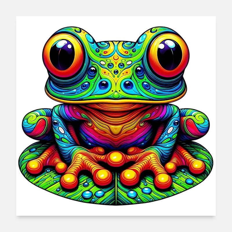 Grenouille Poster 60 x 60 cm