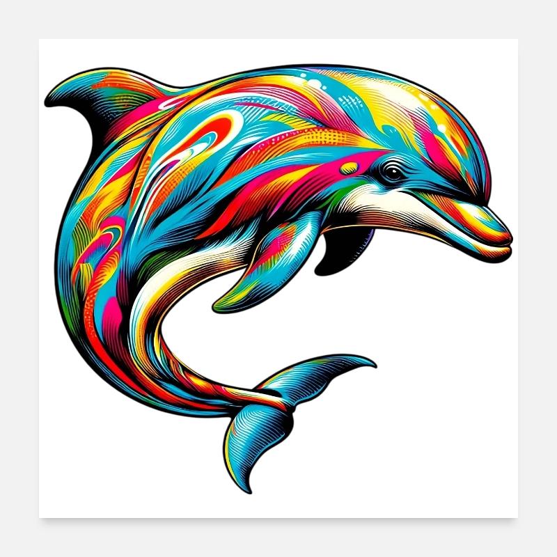 Dauphin Poster 60 x 60 cm