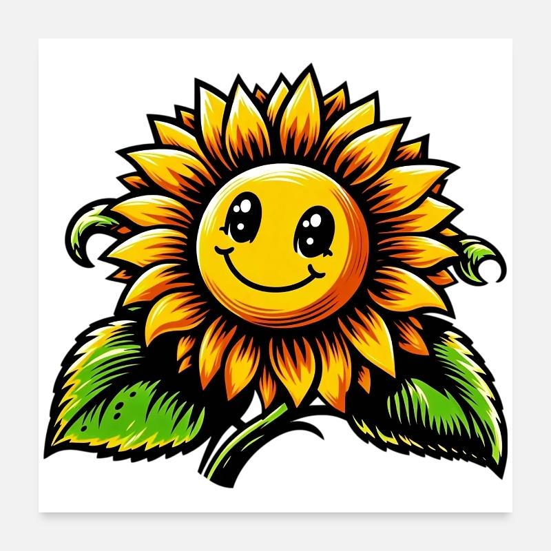 Sonnenblume Poster 60x60 cm