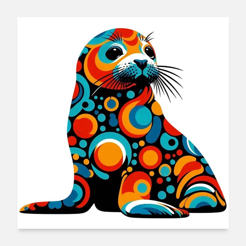 Seal Poster 24" x 24" (60x60 cm)