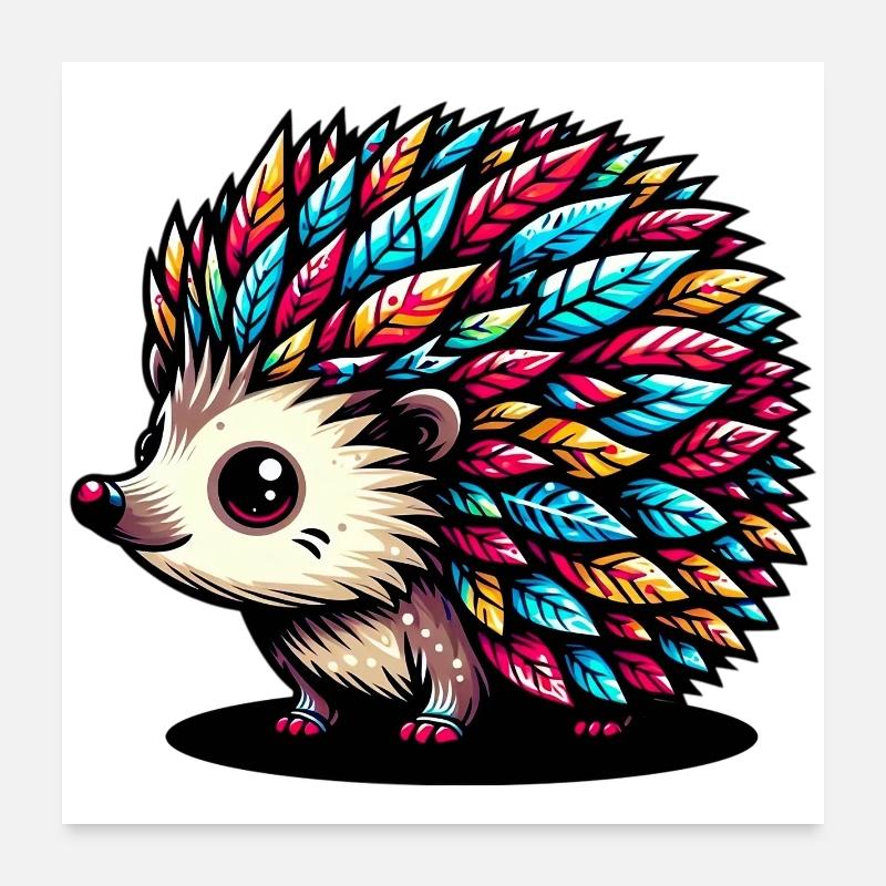 Hérisson Poster 60 x 60 cm