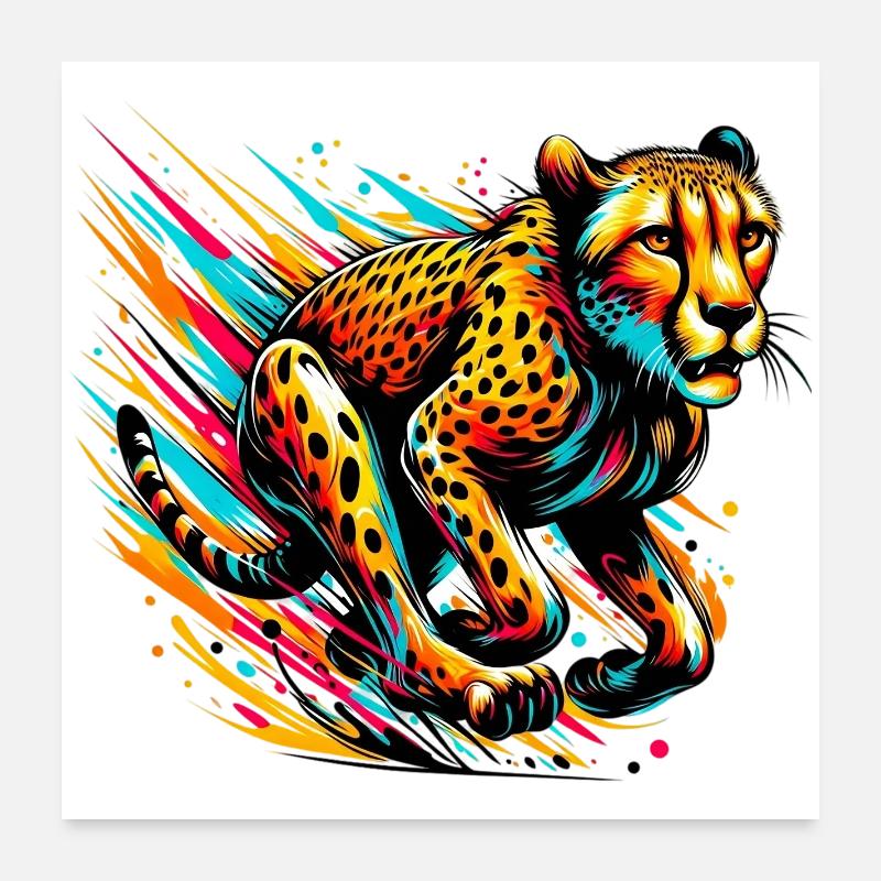 Guépard Poster 60 x 60 cm