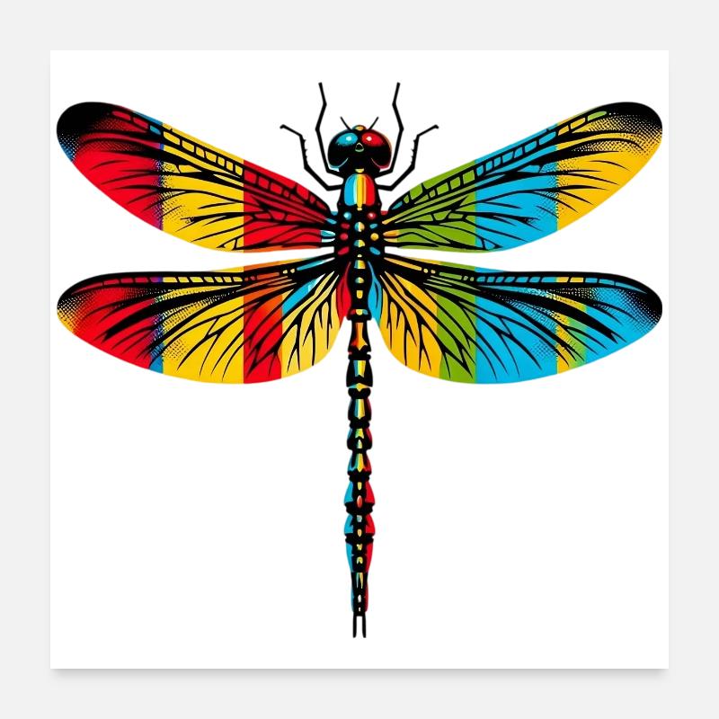 Libelle Poster 60x60 cm
