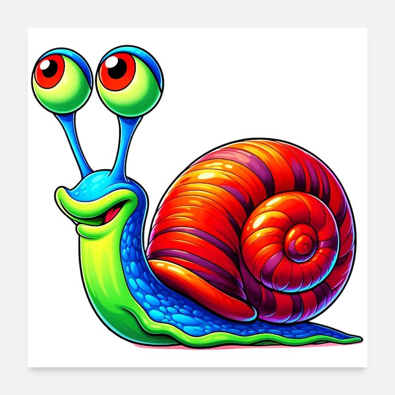 Schnecke Poster 60x60 cm