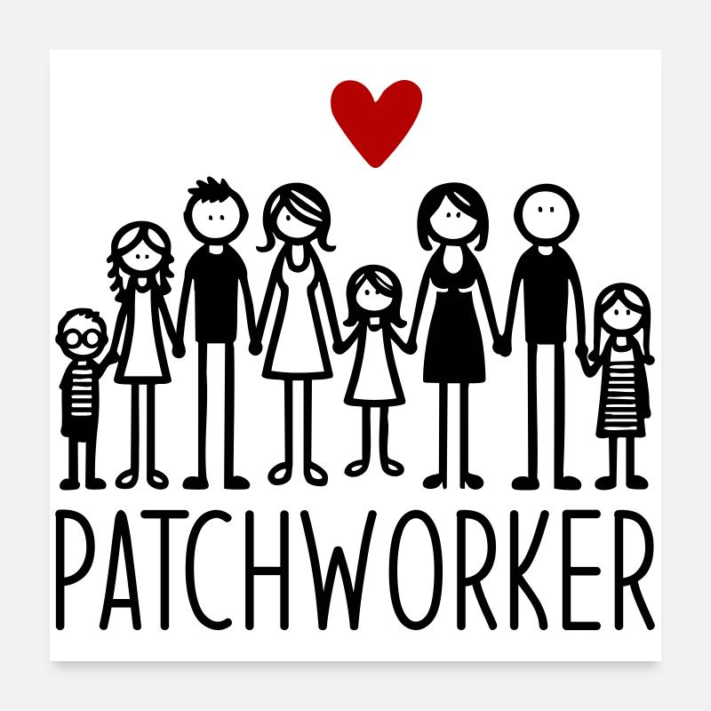 Patchworker Poster 60x60 cm