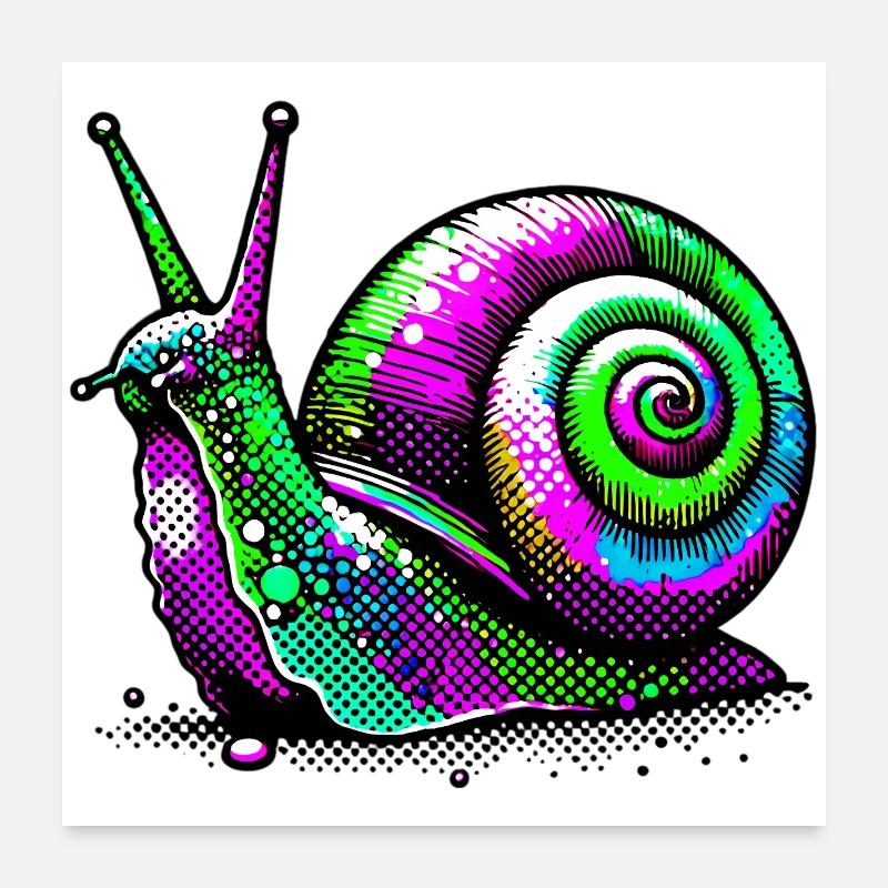 Escargot Poster 60 x 60 cm