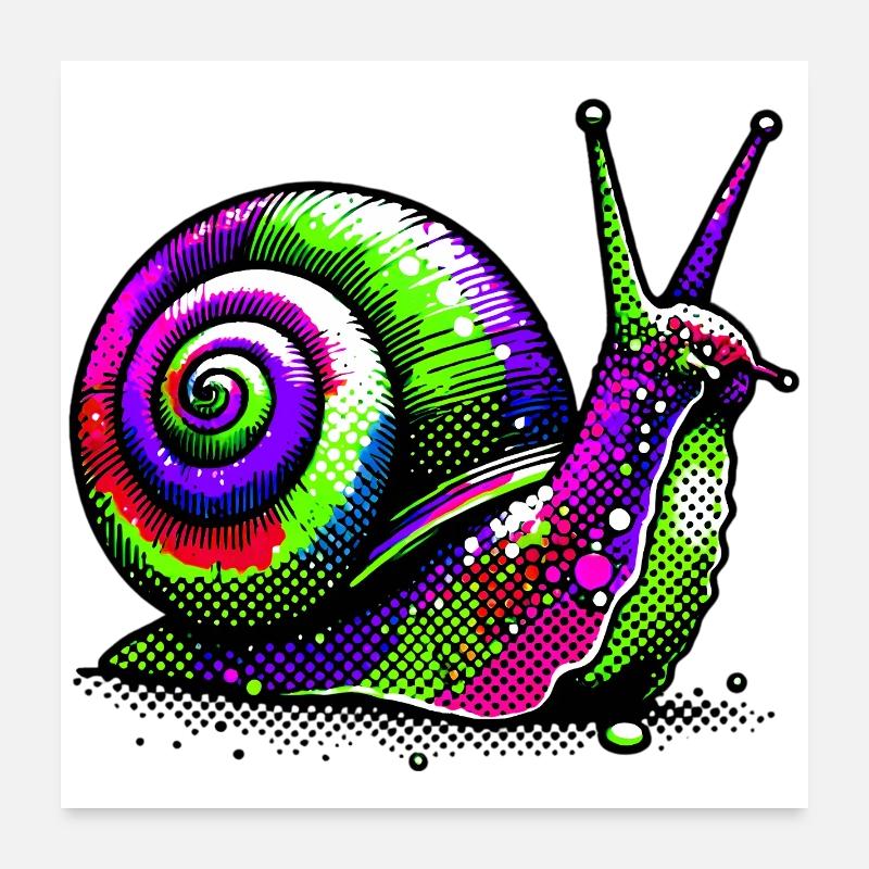 Escargot Poster 60 x 60 cm