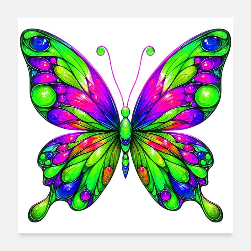 Papillon Poster 60 x 60 cm