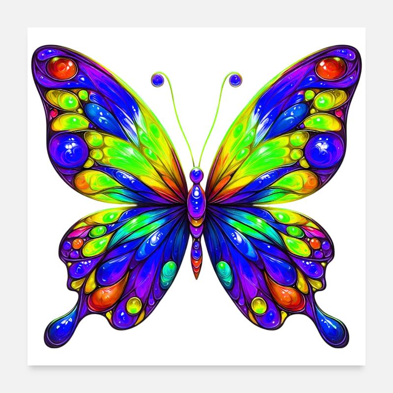 Papillon Poster 60 x 60 cm