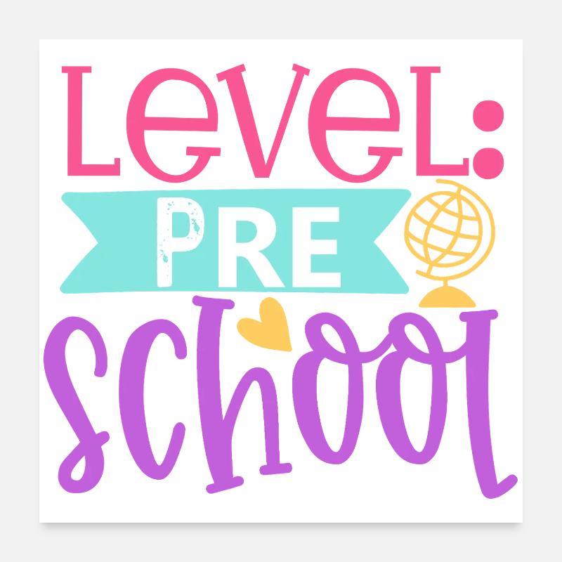 Level: Vorschule Poster 60x60 cm