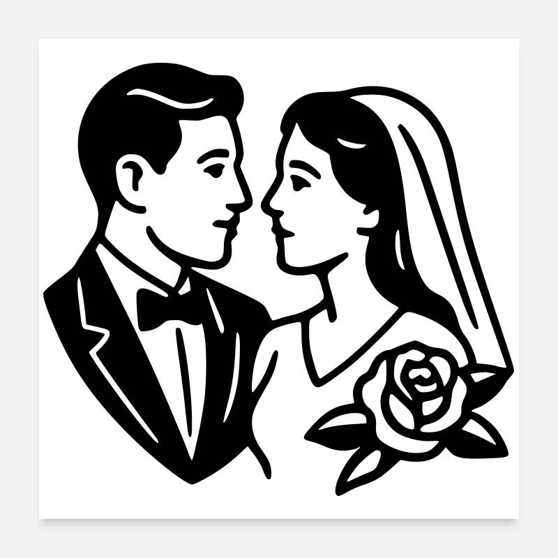 Mariés Poster 60 x 60 cm