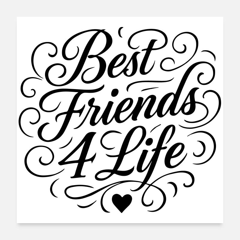 Meilleurs amis pour la vie Poster 60 x 60 cm