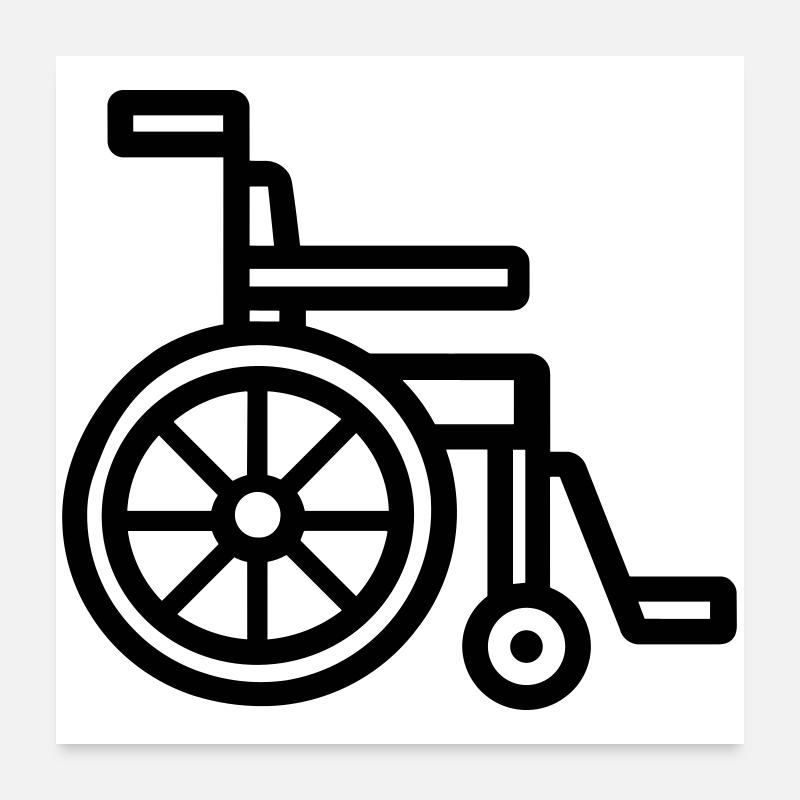 Rollstuhl Poster 60x60 cm