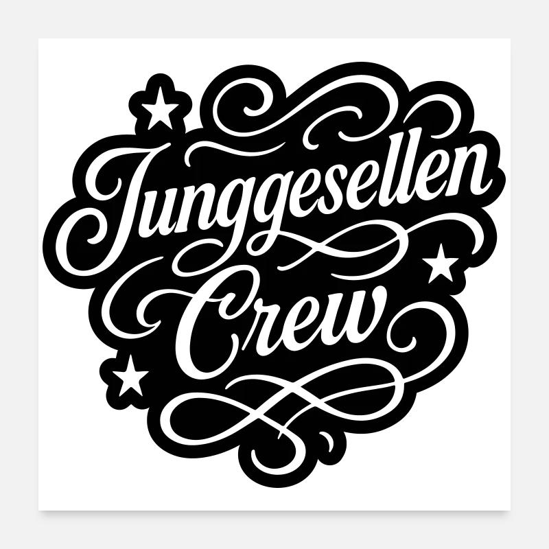 Bachelor Crew Poster 24" x 24" (60x60 cm)