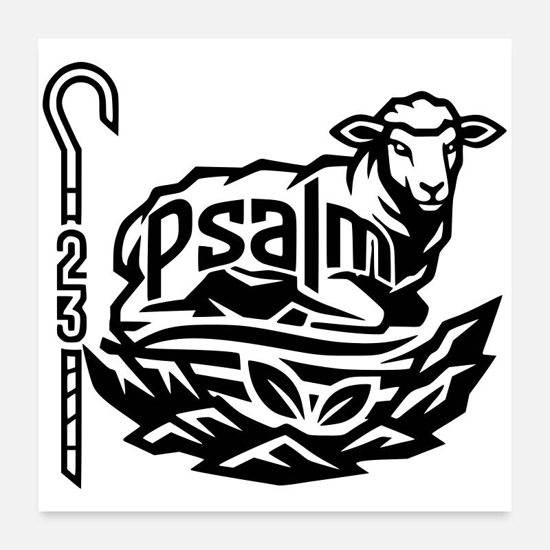 Psalm 23 Poster 24" x 24" (60x60 cm)