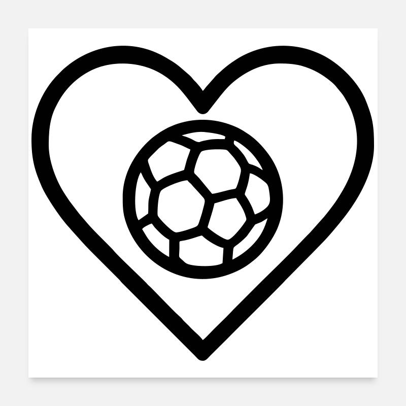 Heart Handball – Passion Sport Poster 24" x 24" (60x60 cm)