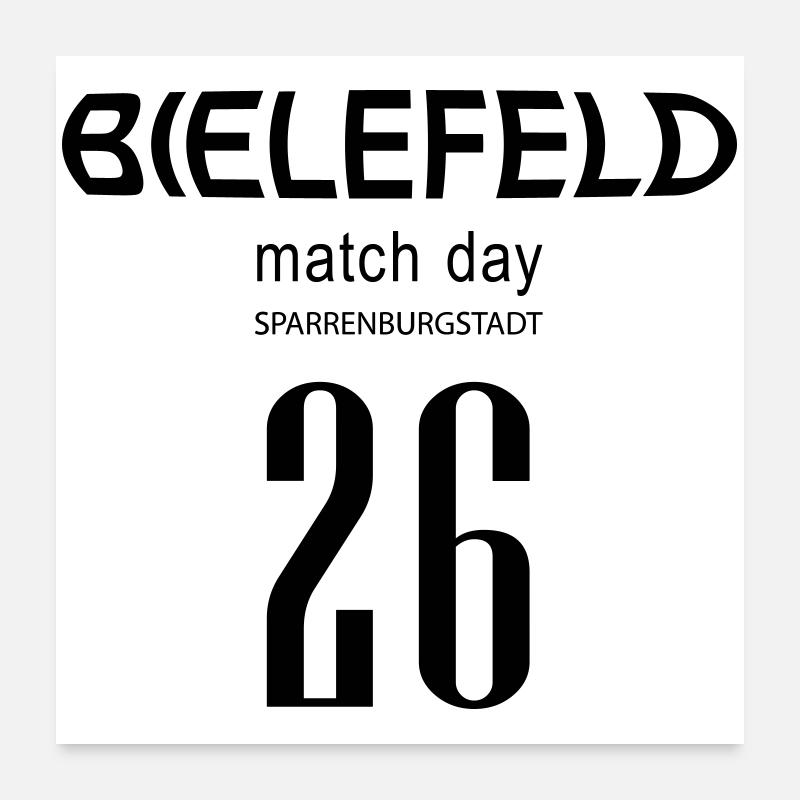 Bielefeld Matchday 2026 - Poster 60x60 cm - Weiß