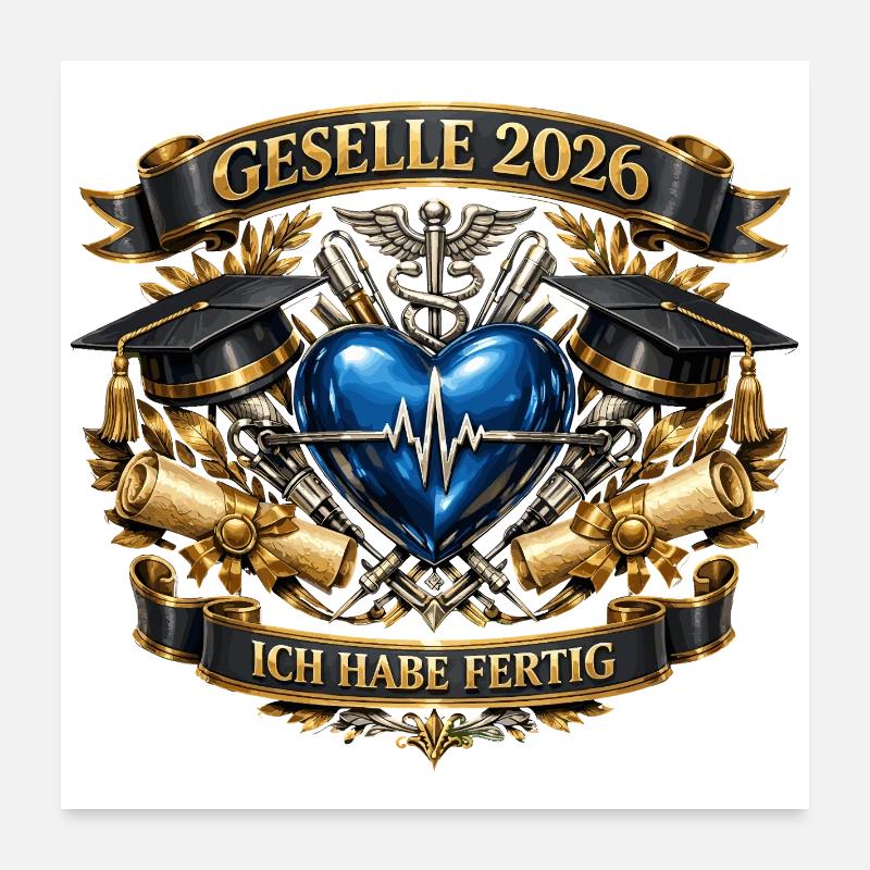 Trainee training passed in 2026 funny cute Poster 24" x 24" (60x60 cm)
