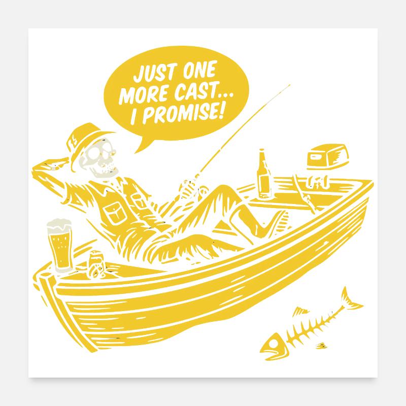 Encore un casting, Angler fun Shirt, sweat à capuche, casquette Poster 60 x 60 cm