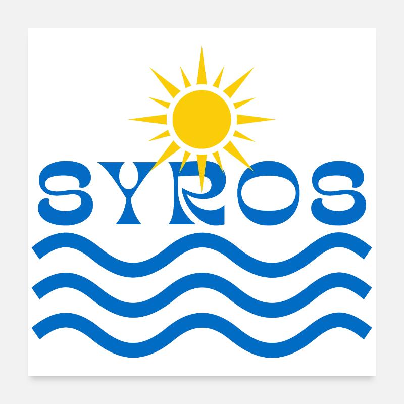 Syros Soleil et Vagues Poster 60 x 60 cm