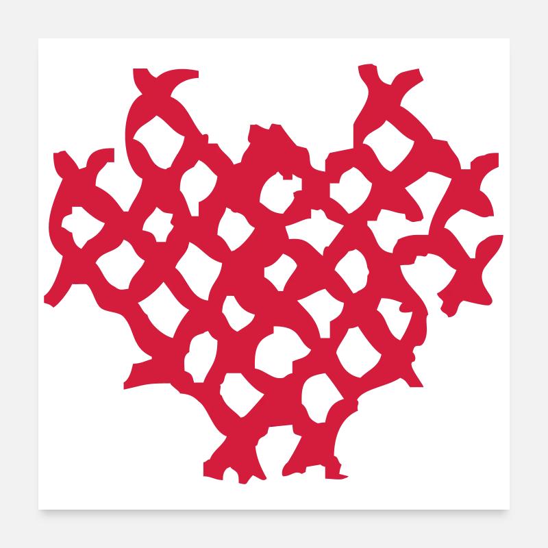 Waffle heart Poster 24" x 24" (60x60 cm)
