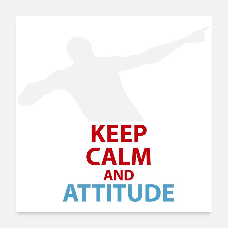 Silhouette calme et attitude Poster 60 x 60 cm