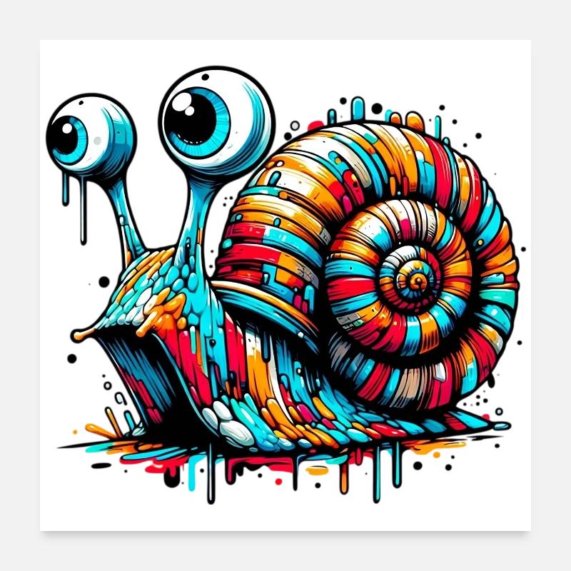 Snail Poster 24" x 24" (60x60 cm)