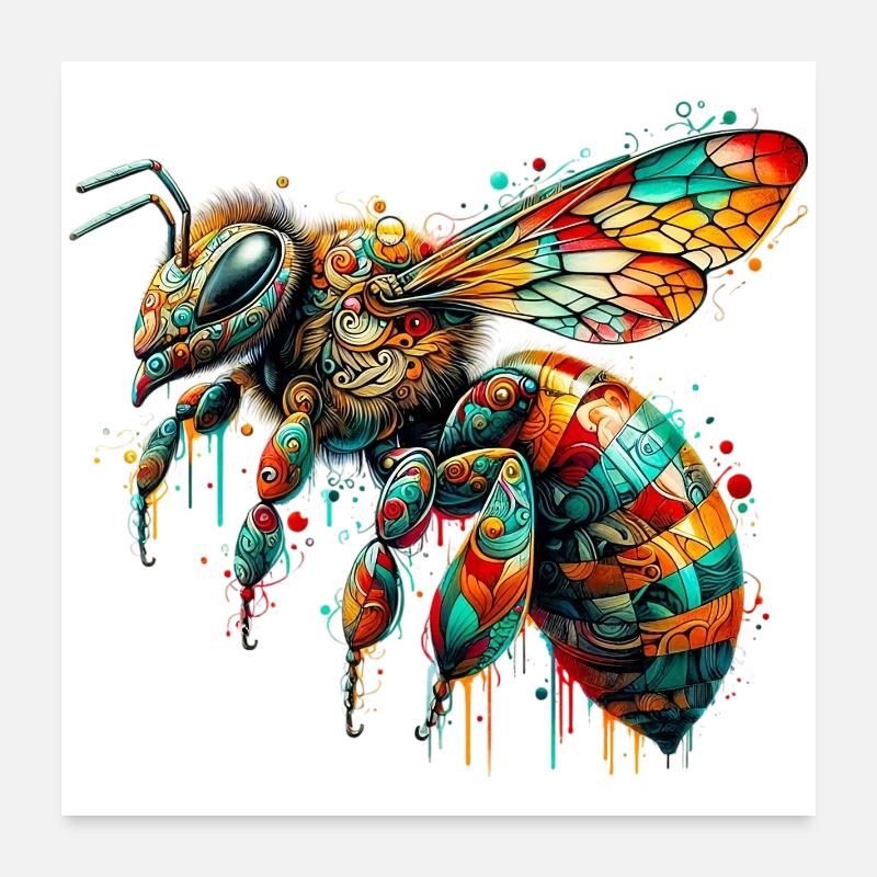 Biene Poster 60x60 cm