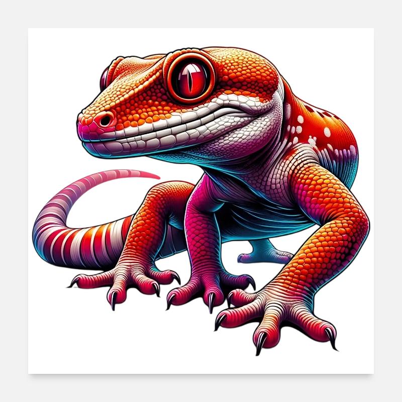 Gecko Poster 60 x 60 cm