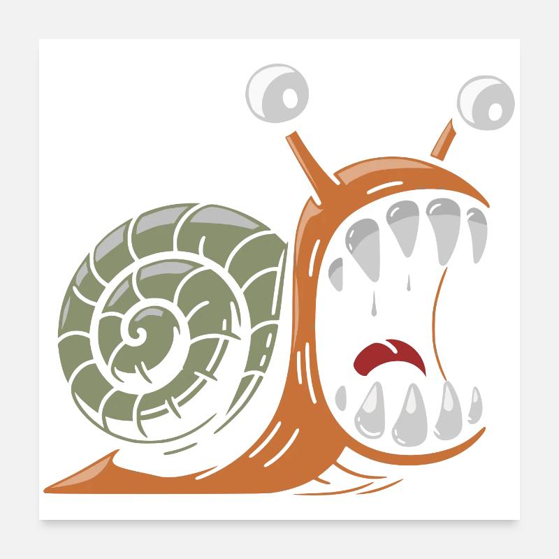 Snail with large teeth Poster 24" x 24" (60x60 cm)