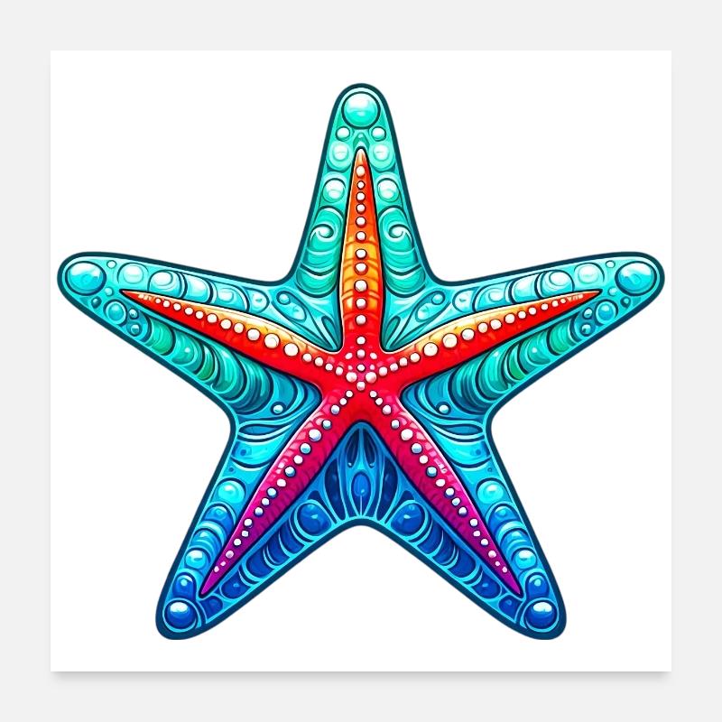 Seestern Poster 60x60 cm