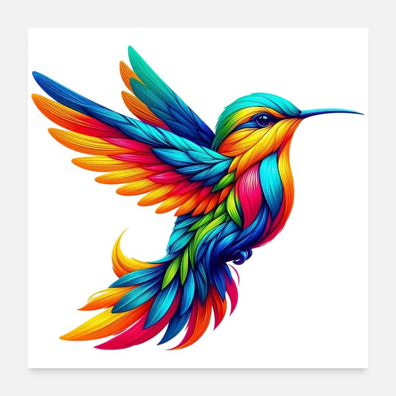 Colibri Poster 60 x 60 cm