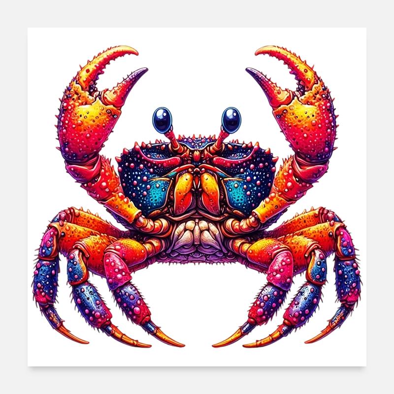 Crab Poster 24" x 24" (60x60 cm)