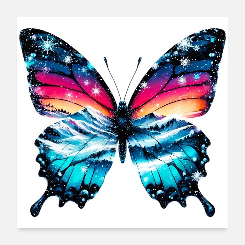 Papillon Poster 60 x 60 cm