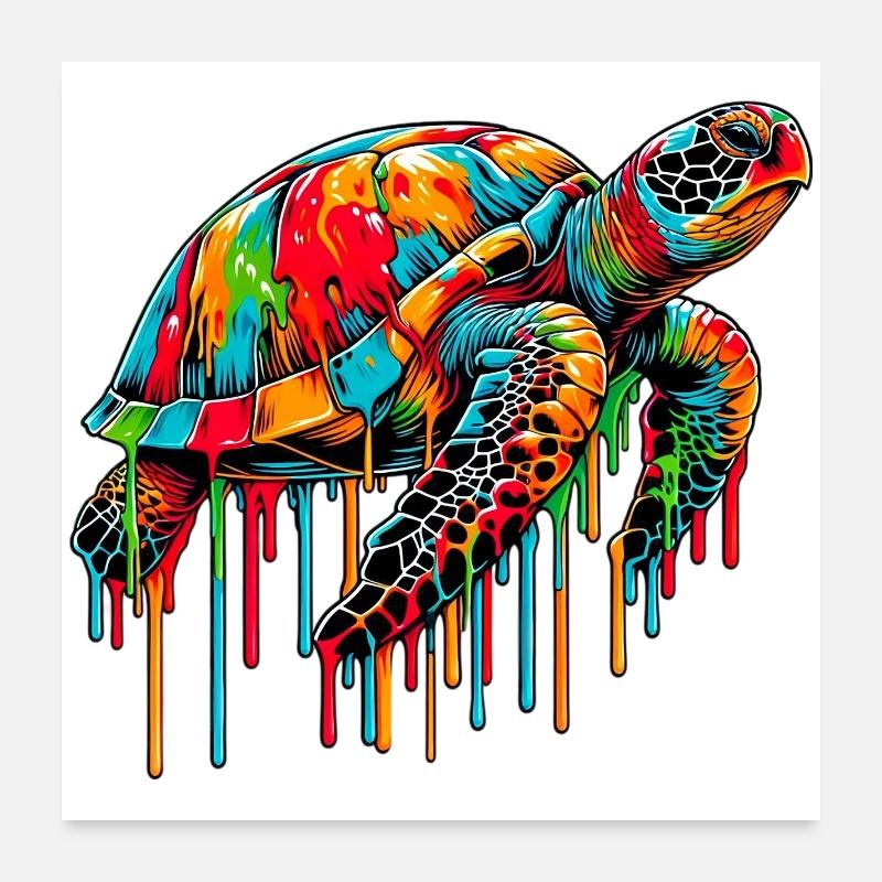 Tortue Poster 60 x 60 cm