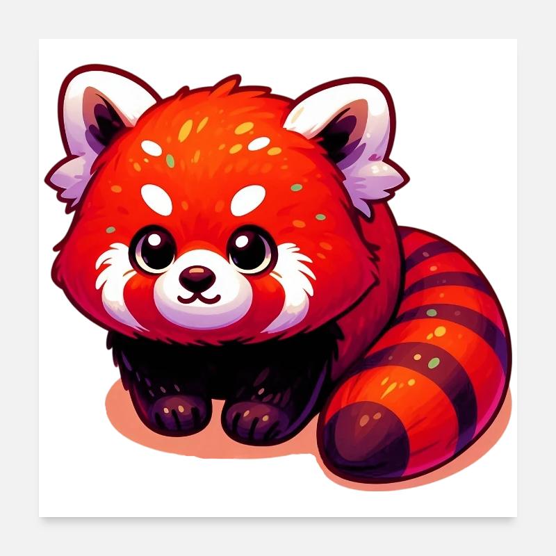 Kleiner Panda Poster 60x60 cm