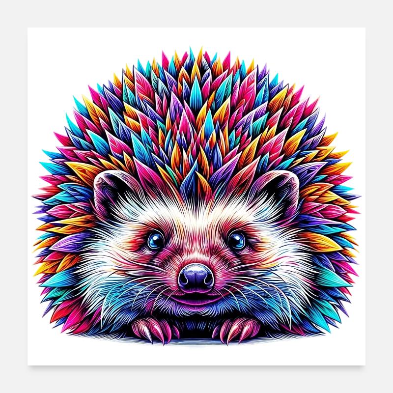 Hedgehog Poster 24" x 24" (60x60 cm)