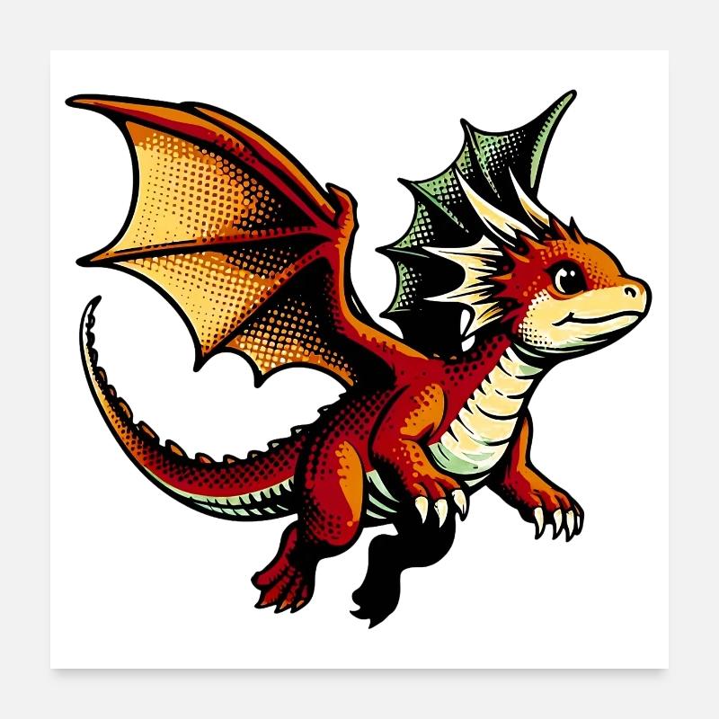 Dragon Poster 60 x 60 cm