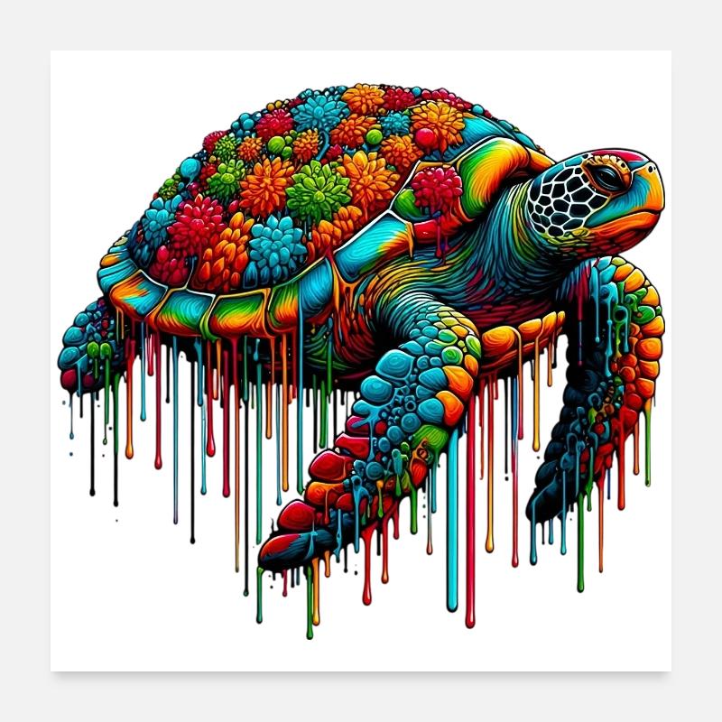 Tortue Poster 60 x 60 cm