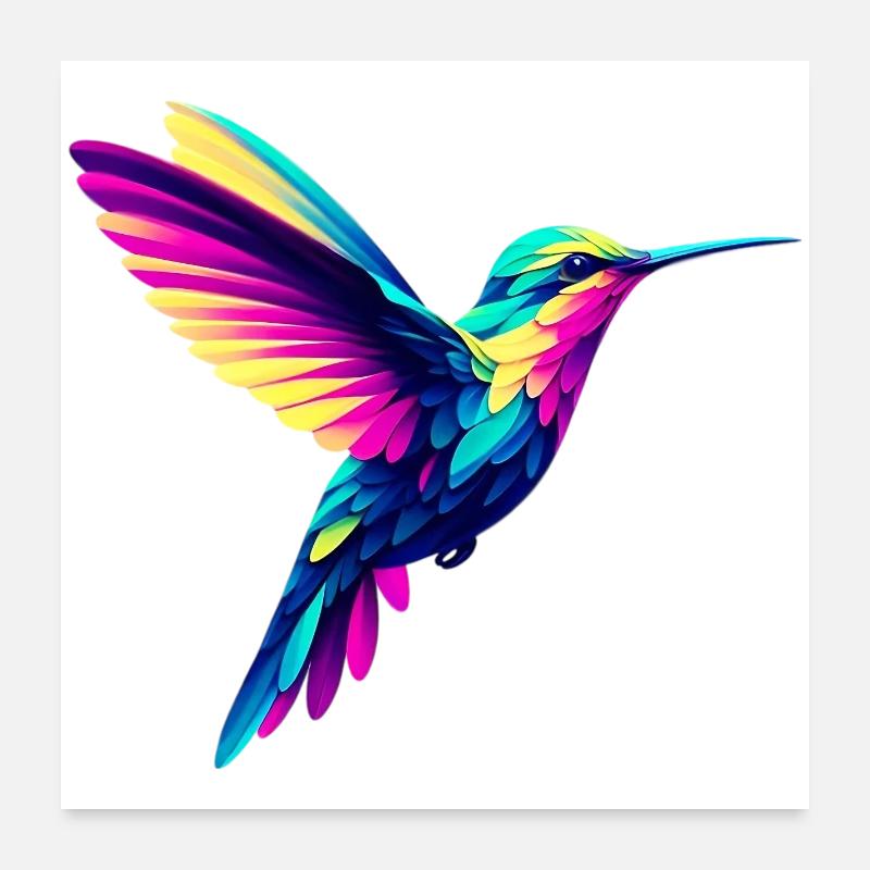 Colibri Poster 60 x 60 cm