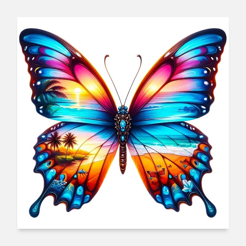 Butterfly Poster 24" x 24" (60x60 cm)