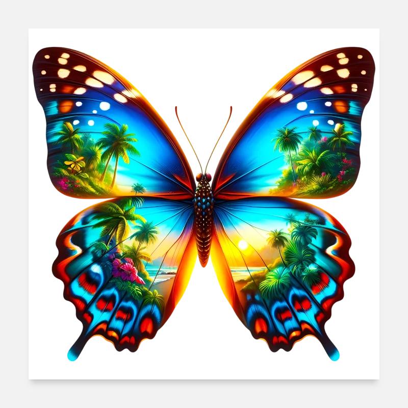 Butterfly Poster 24" x 24" (60x60 cm)
