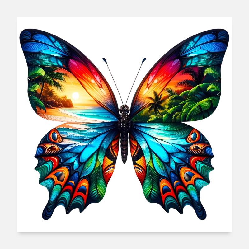Schmetterling Poster 60x60 cm