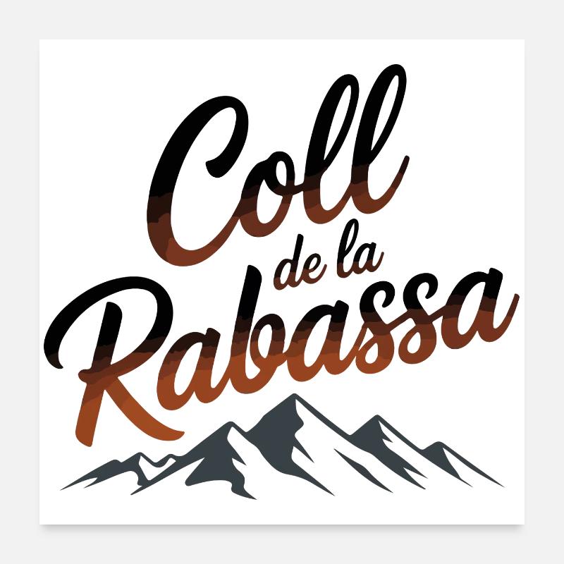 Coll de la Rabassa Climb Script Art Poster 60 x 60 cm